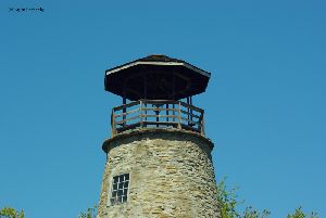 The top of the tower.