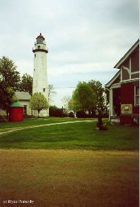 The lighthouse as viewed from the driveway.