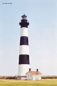 Beautiful shot of the Bodie Island Lighthouse.