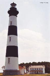 Close up of the lighthouse and keeper