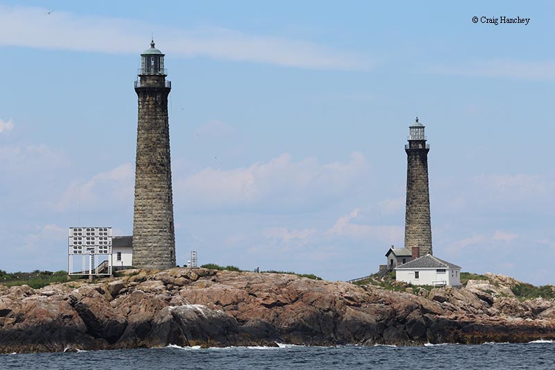 Photo of the Cape Ann (Thacher Island) Lighthouse.