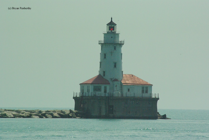 Photo of the Chicago Harbor Lighthouse.