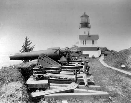 U.S. Coast Guard Archive Photo of the Cape Disappointment Lighthouse