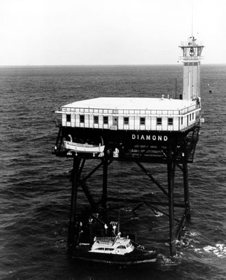 Diamond Shoals Light Tower courtesy Coast Guard
