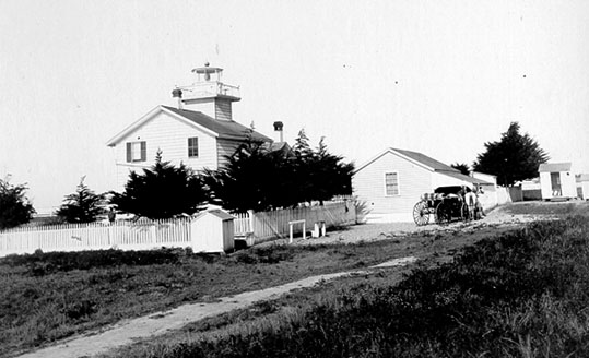 U.S. Coast Guard Archive Photo of the original Santa Cruz Light