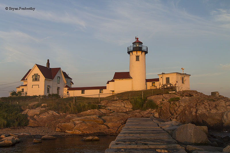 Photo of the Eastern Point Lighthouse.
