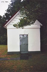 Old oil house on the grounds.