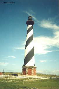 The Hatteras light before the move.