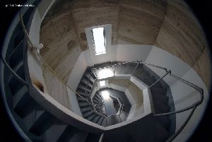 Spiral staircase inside the tower.