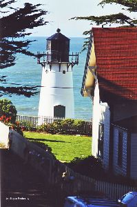 The lighthouse as it sits on the hostel.