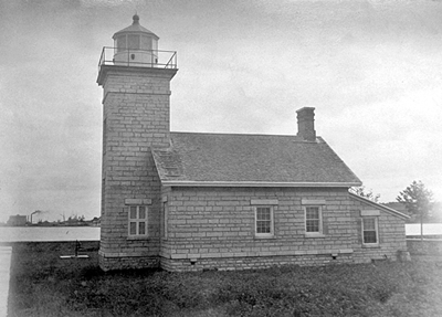 Ogdensburg Lighthouse circa 1885 - National Archives photo