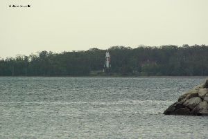 Shot of the lighthouse and quarters.