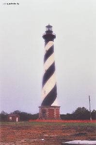 POST MOVE: Where the lighthouse now stands as of 7/24/2000. A misty day at the lighthouse.