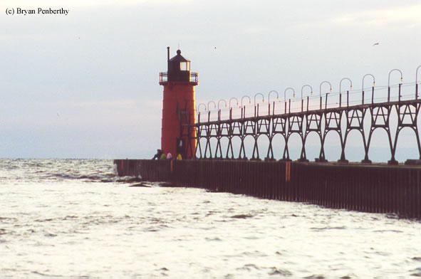 Photo of the South Haven Lighthouse.