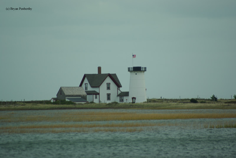 Photo of the Stage Harbor Lighthouse.