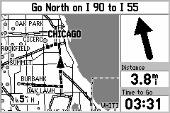 Garmin Streetpilot screen shot