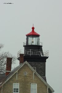 Close up of the lighthouse light.