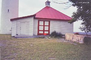 The barn next to the lighthouse.