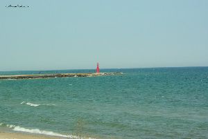 The lighthouse shot from a park on Highway 42.