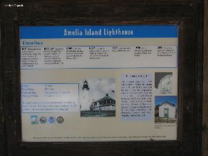 Sign by the lighthouse telling about it.