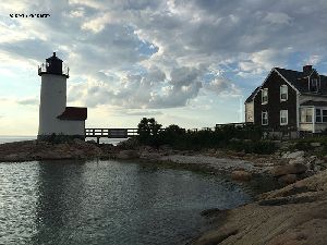 The Annisquam Lighhouse and the keeper