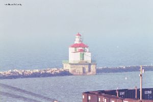 Ashtabula Lighthouse on breakwater.