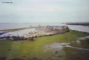 View of the town on Bald Head Island.