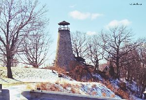 The tower during the winter.
