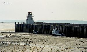 Boats on the ground when the tide is out.