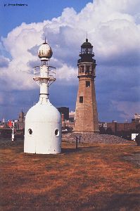 Buffalo Main and the Old Bottle Light, side by side.