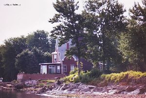 Backside of house facing the lake.