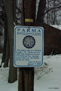 Sign designating a park near the lighthouse.