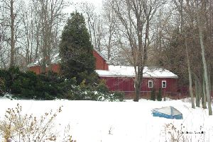 Backside of the carriage house / garage.