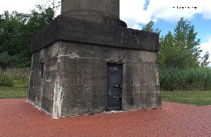 The base of the Brewerton Rear Range Lighthouse.