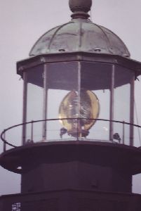 Fourth-order Fresnel lens in Buffalo Main Lighthouse. This was originally in the South Buffalo South Side Lighthouse.
