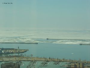 Buffalo Main and Outer Breakwater from the top of City Hall.