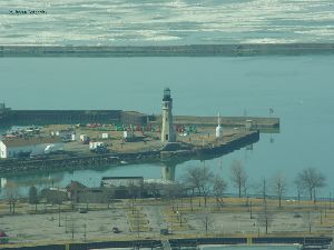 Buffalo Main Lighthouse from the top of City Hall.