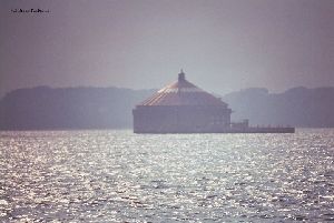 The Buffalo Intake Crib Light on a hazy summer day.