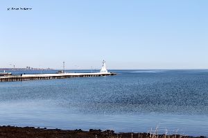 Lighthouse at the end of the pier.