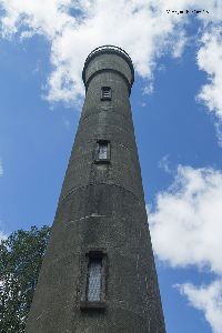 Looking up at the Brewerton Rear Range Lighthouse.