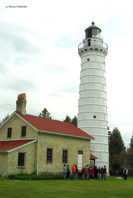 Photo of the Cana Island Lighthouse.