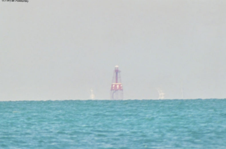 Photo of the Carysfort Reef Lighthouse.