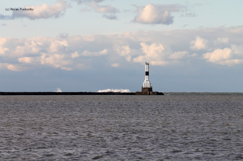 Photo of the Conneaut West Breakwater Lighthouse.