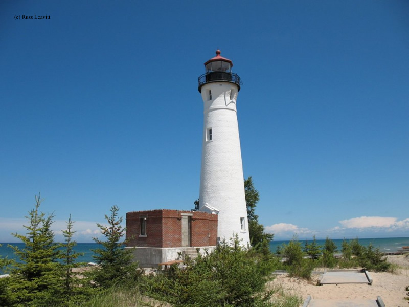 Photo of the Crisp Point Lighthouse.