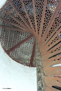 Underside of the spiral staircase.