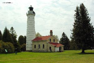 The quarters and the lighthouse.