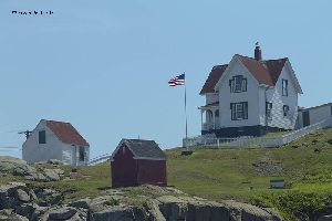 The dwelling at the Cape Neddick (Nubble) Lighthouse.