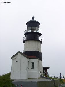 People visit the lighthouse.