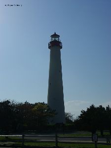 The tower against the blue sky.
