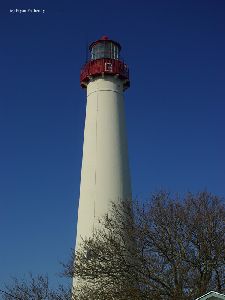 Blue sky above the tower.